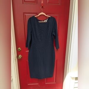 LK Bennett Navy Wool Career Dress